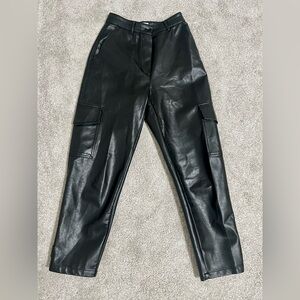 Wilfred Black Faux Leather Pants
